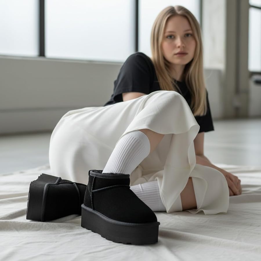 Pantufla Bota Larga con Chiporro — Mujer