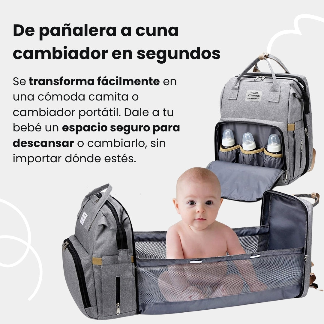 Pañalera con Cambiador Plegable Multiuso