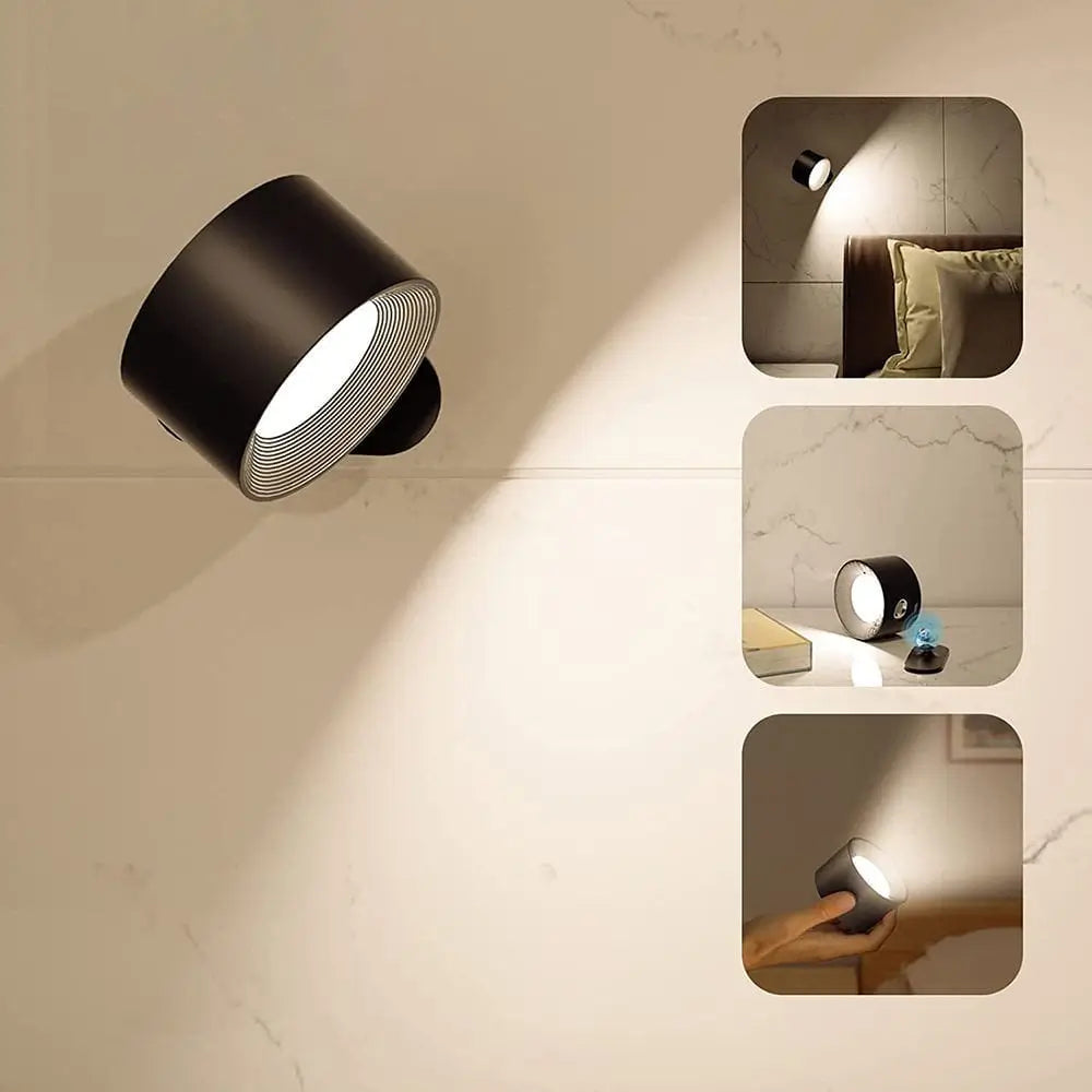 Lámpara de Pared Inalámbrica Magnética 1.8W – Recargable con Control Remoto